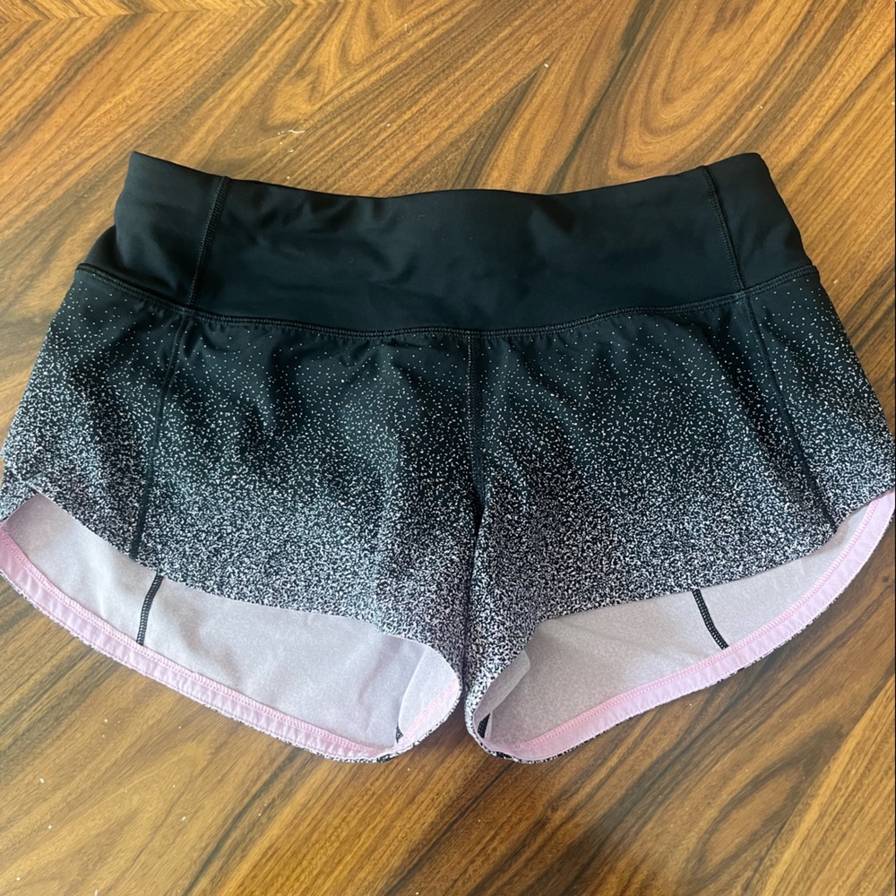 Beautiful lululemon speed shorts, size 2